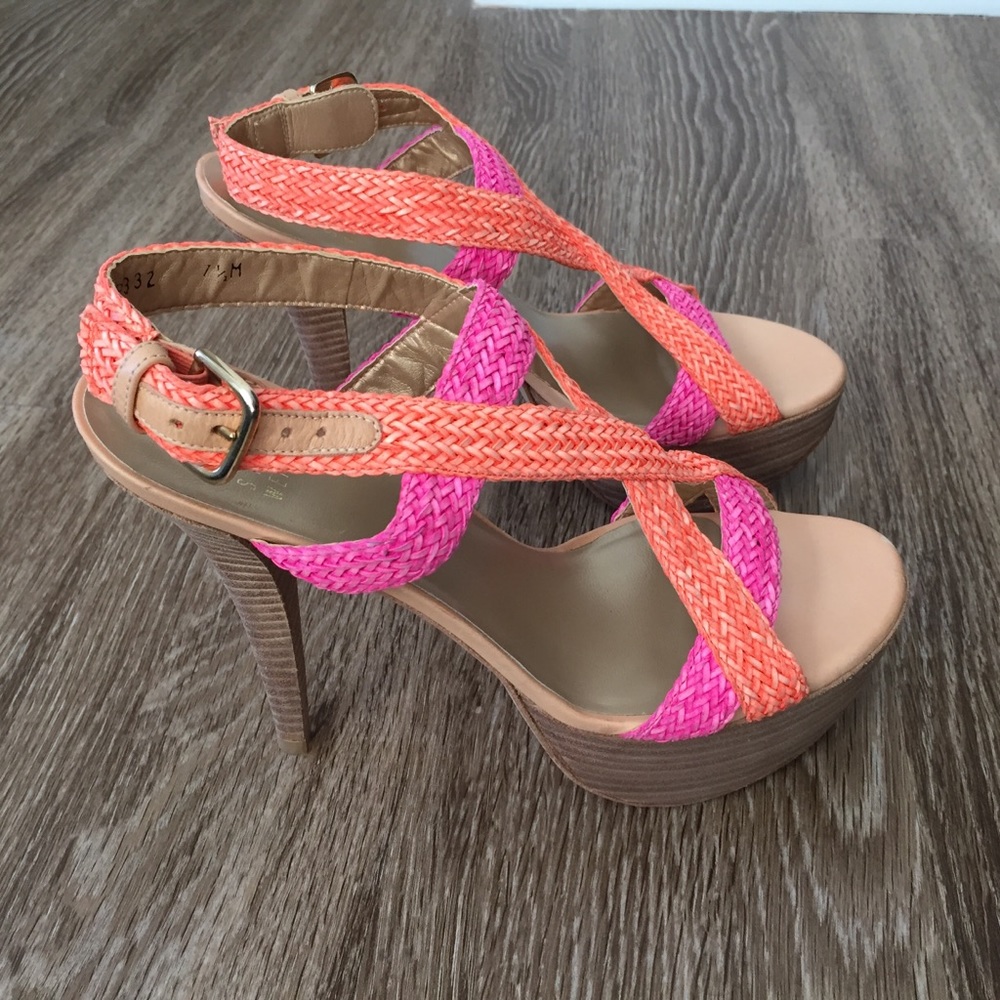 Stuart Weitzman Open Toe Heel Sandals (Size 7.5)
